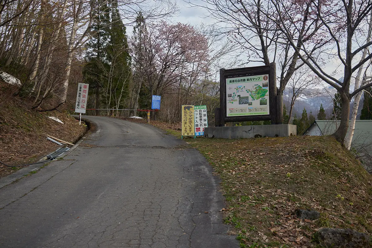堂津岳登山 まずは奥裾花自然園に向かって歩く
