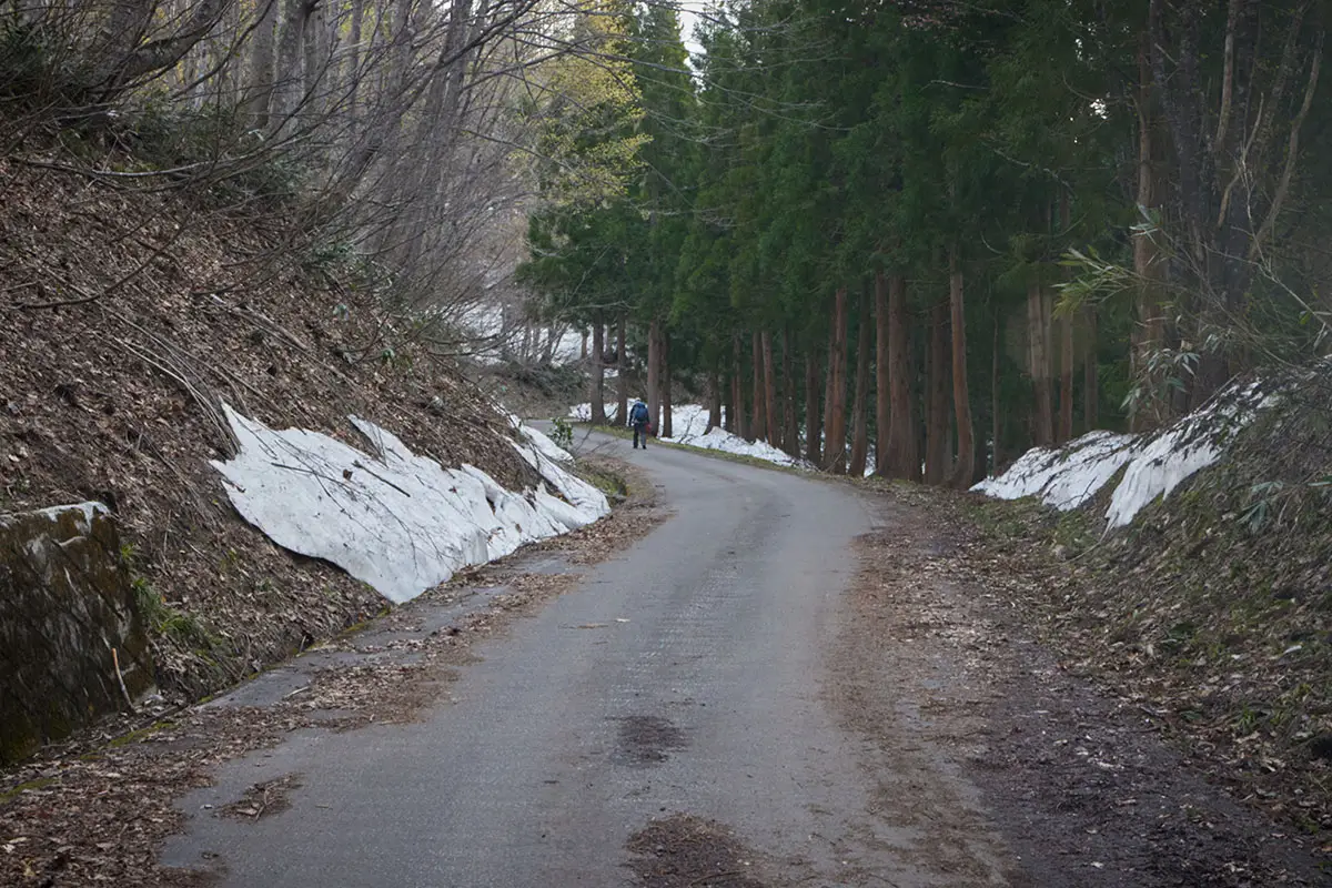 堂津岳登山 30分ほどの舗装路歩き