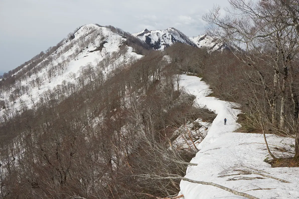 堂津岳登山 中西山を振り返る