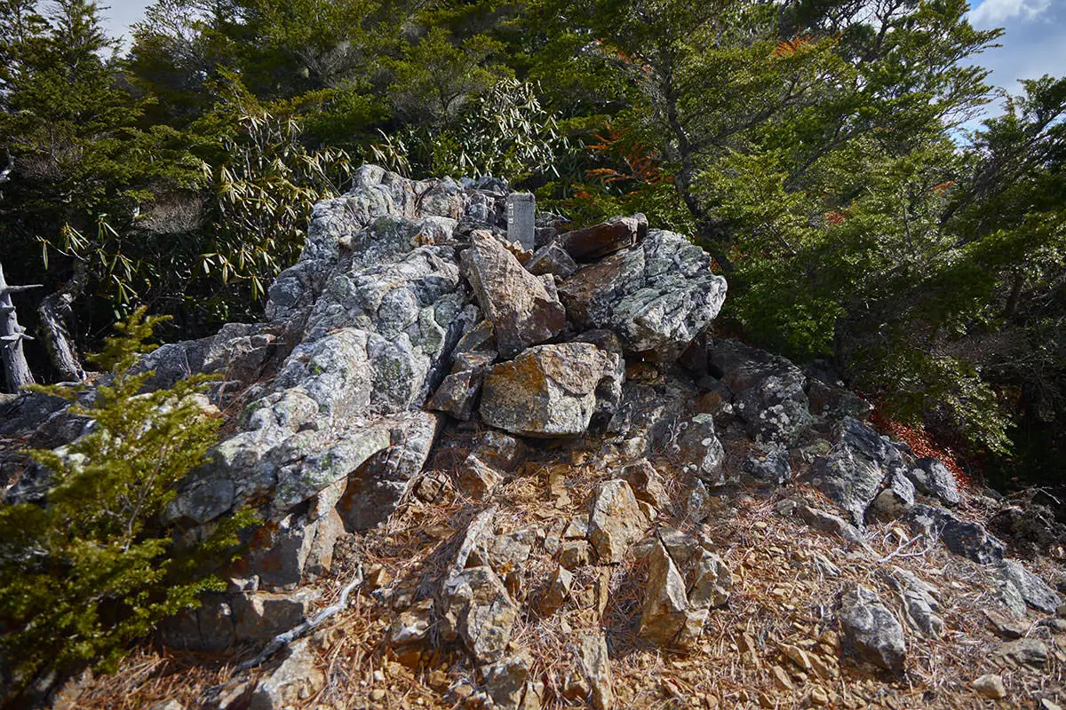 五郎山登山 補と書いてある三角点