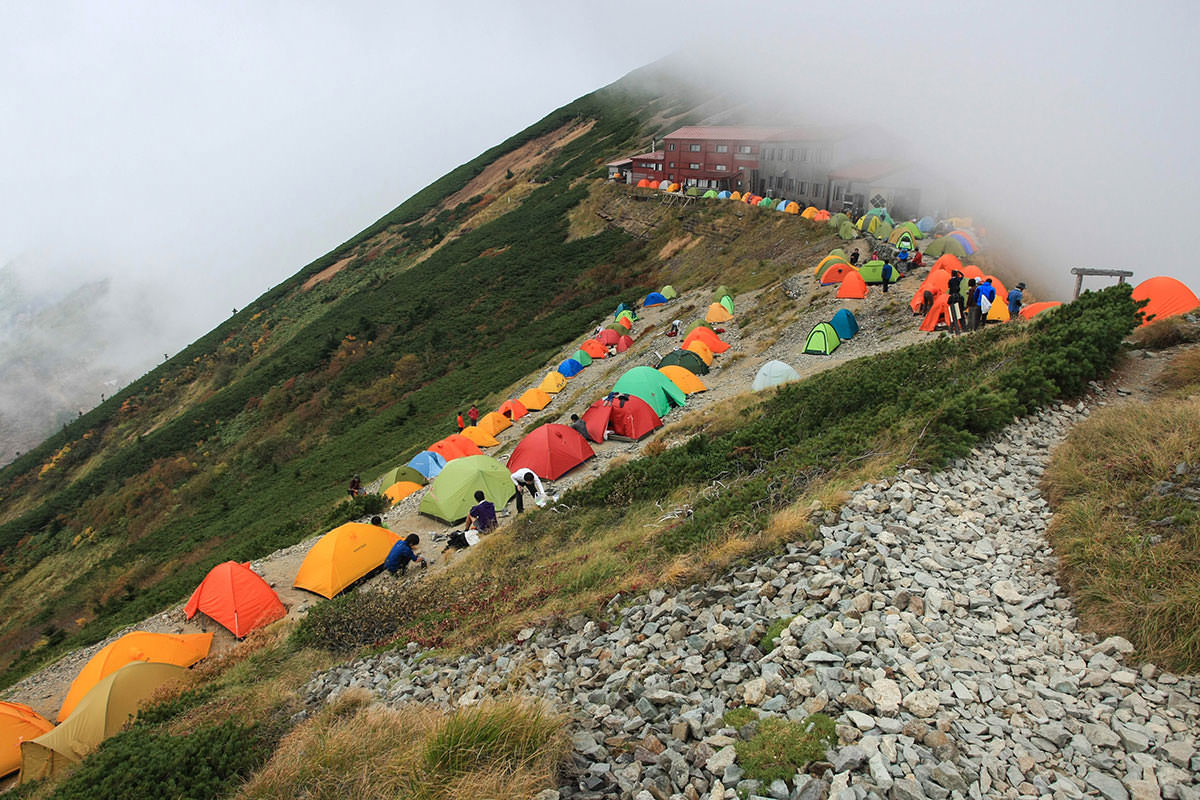 五竜岳 八方尾根からの唐松岳縦走 9月 ゴンドラを使って登るテント泊 登山百景