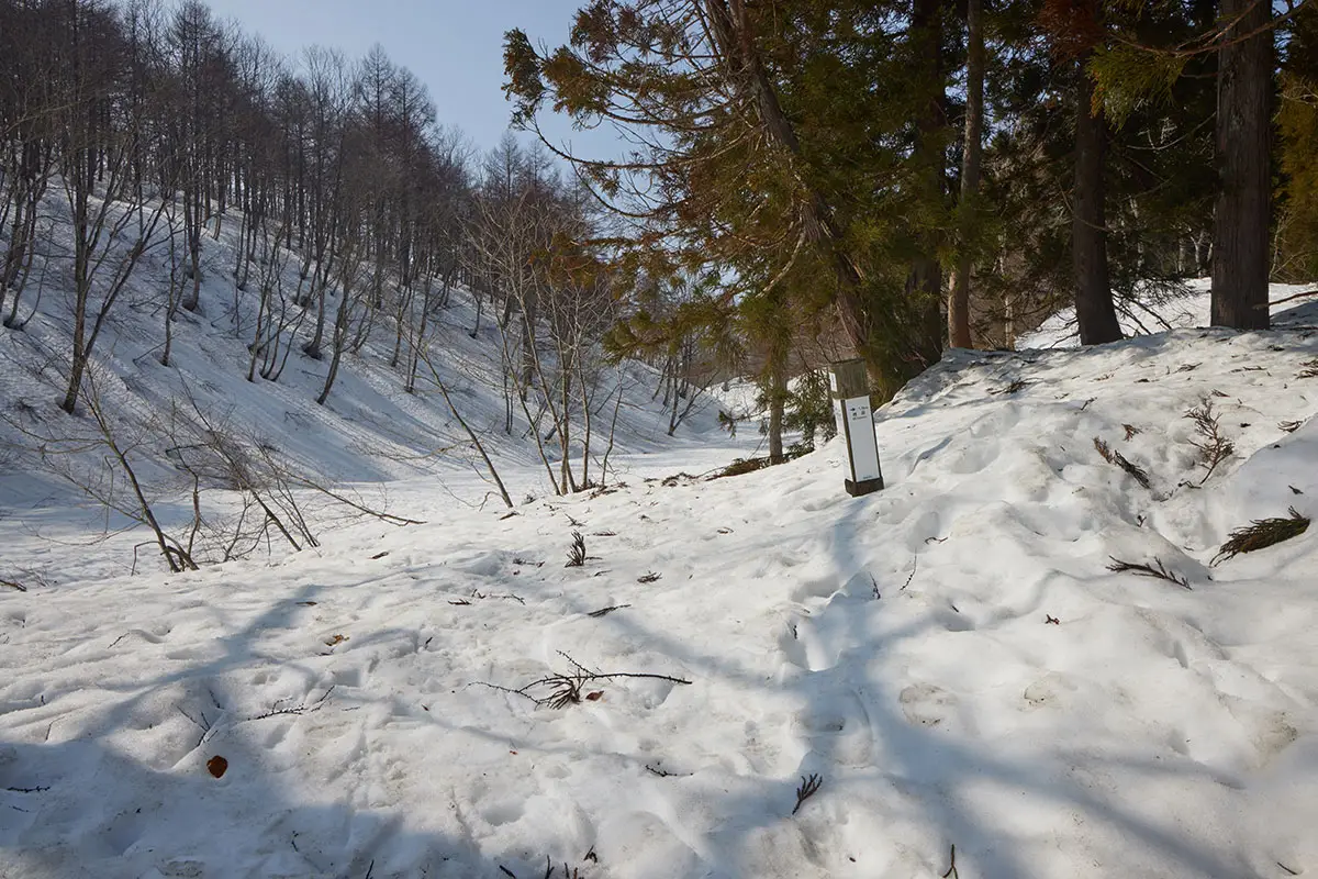斑尾山登山 万坂峠からの合流地点