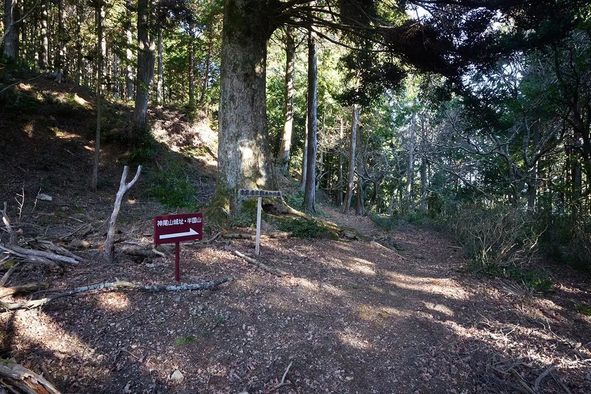 半国山登山 金輪寺本堂の右横を抜ける