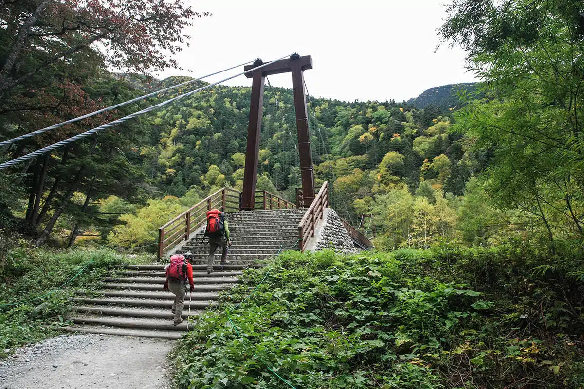 穂高岳登山 穂高岳-横尾の入口の橋
