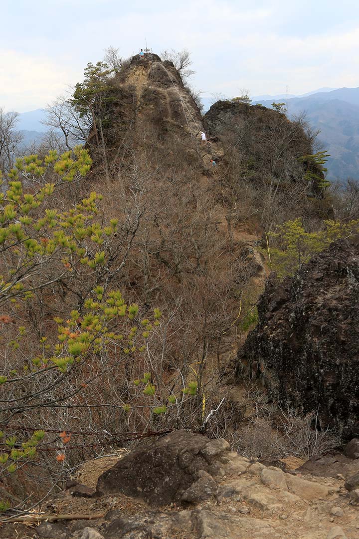岩櫃山 城山登山（一本松） （4月）｜岩壁に囲まれて歩く城の山