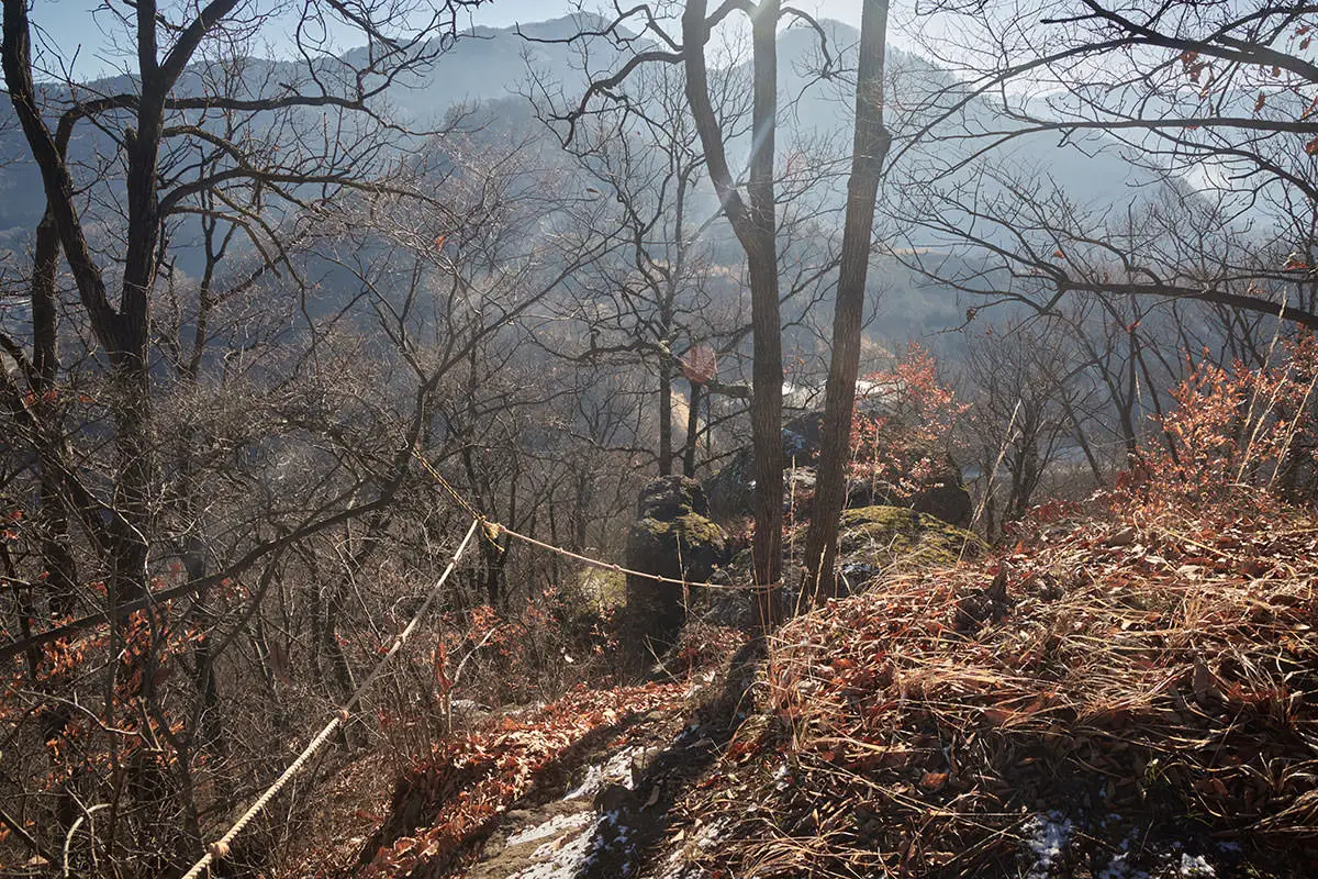 奇妙山登山 鳥打峠へ下りる道