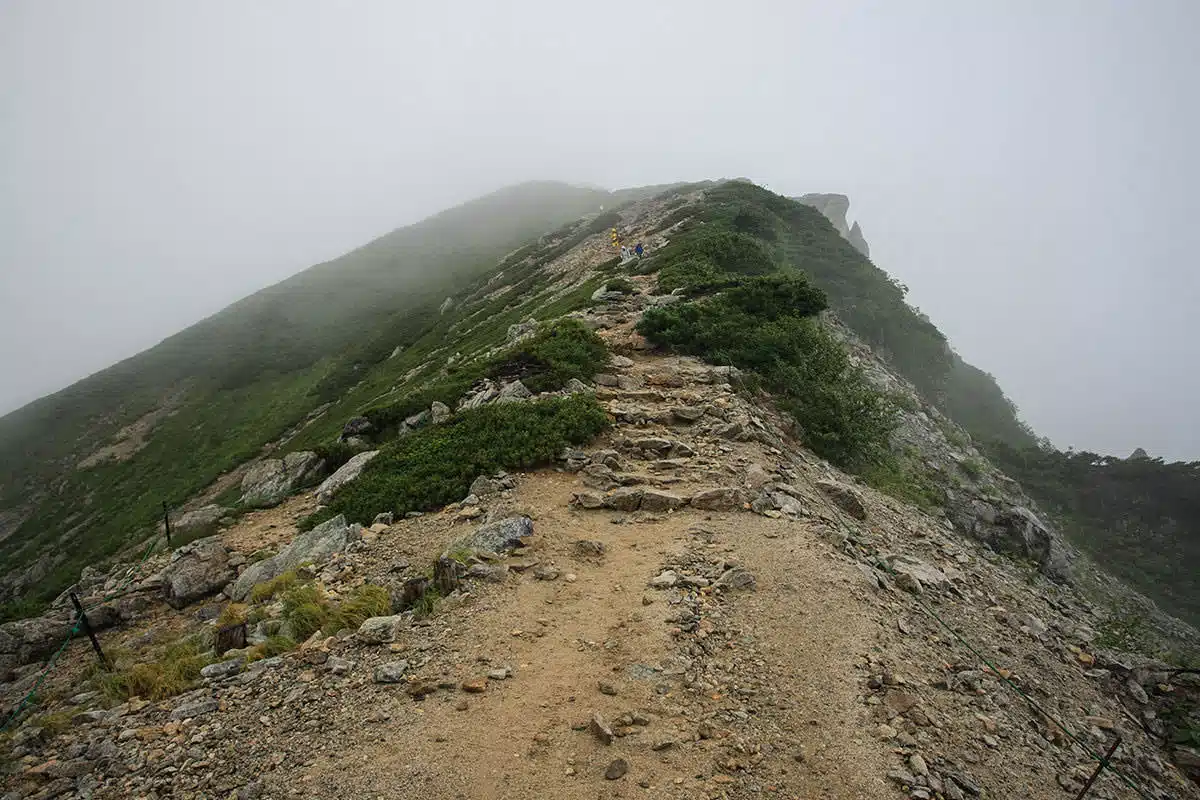 【唐松岳登山】唐松岳-唐松岳への斜面