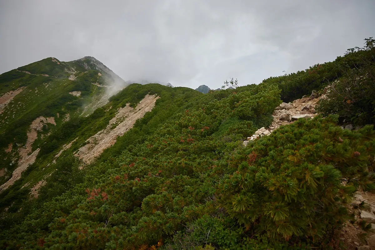 唐松岳登山 山頂はもうじき