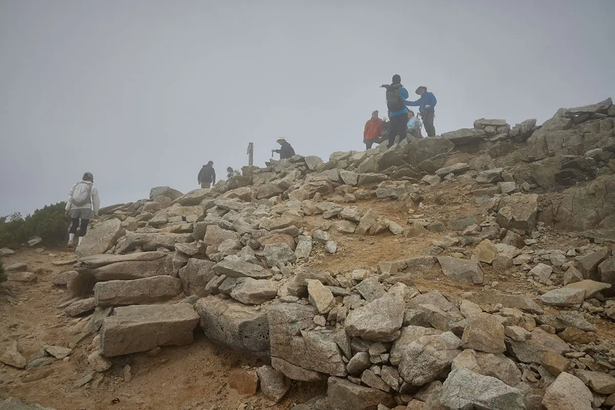 唐松岳登山 山頂に着いた