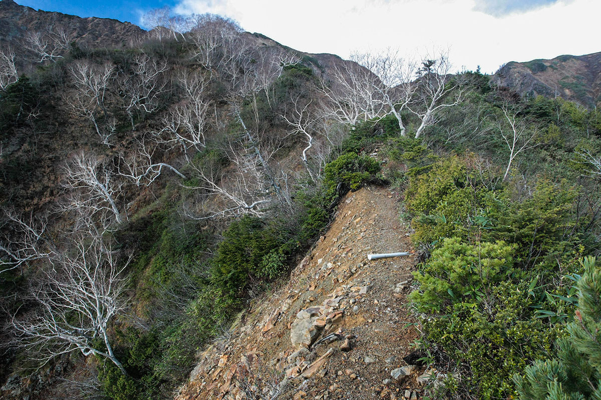 鹿島槍ヶ岳登山 赤岩尾根の核心部へ