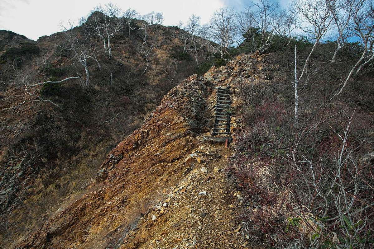 鹿島槍ヶ岳登山 ハシゴがちょっと怖い