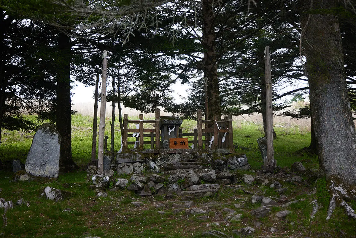 霧ヶ峰登山 霧ヶ峰-旧御射山神社