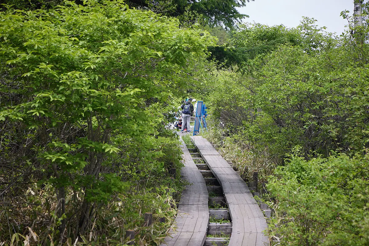 霧ヶ峰登山 霧ヶ峰-元の場所に戻ってきたら人が大勢いる感じ