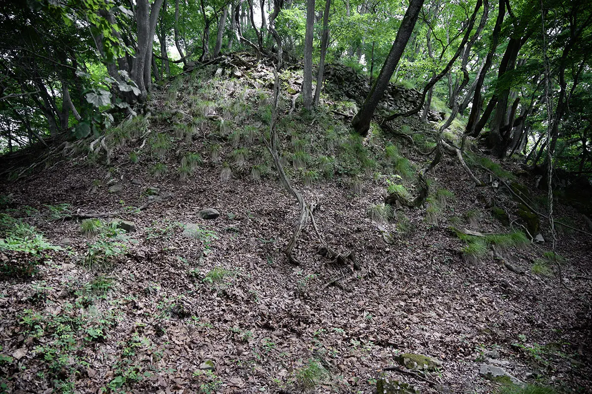 鞍骨山登山 一段登ると、さらに一段