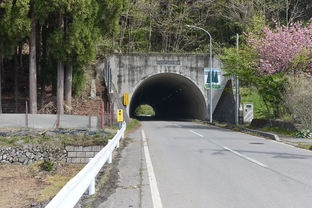 蓑堂山登山 トンネルの横にある柵から入る
