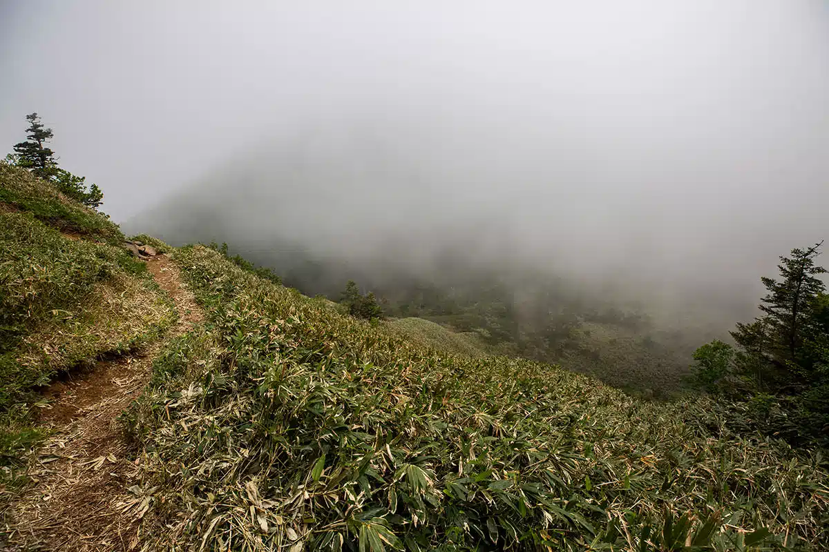 志賀高原志賀山登山 志賀高原志賀山-雲の流れが速い