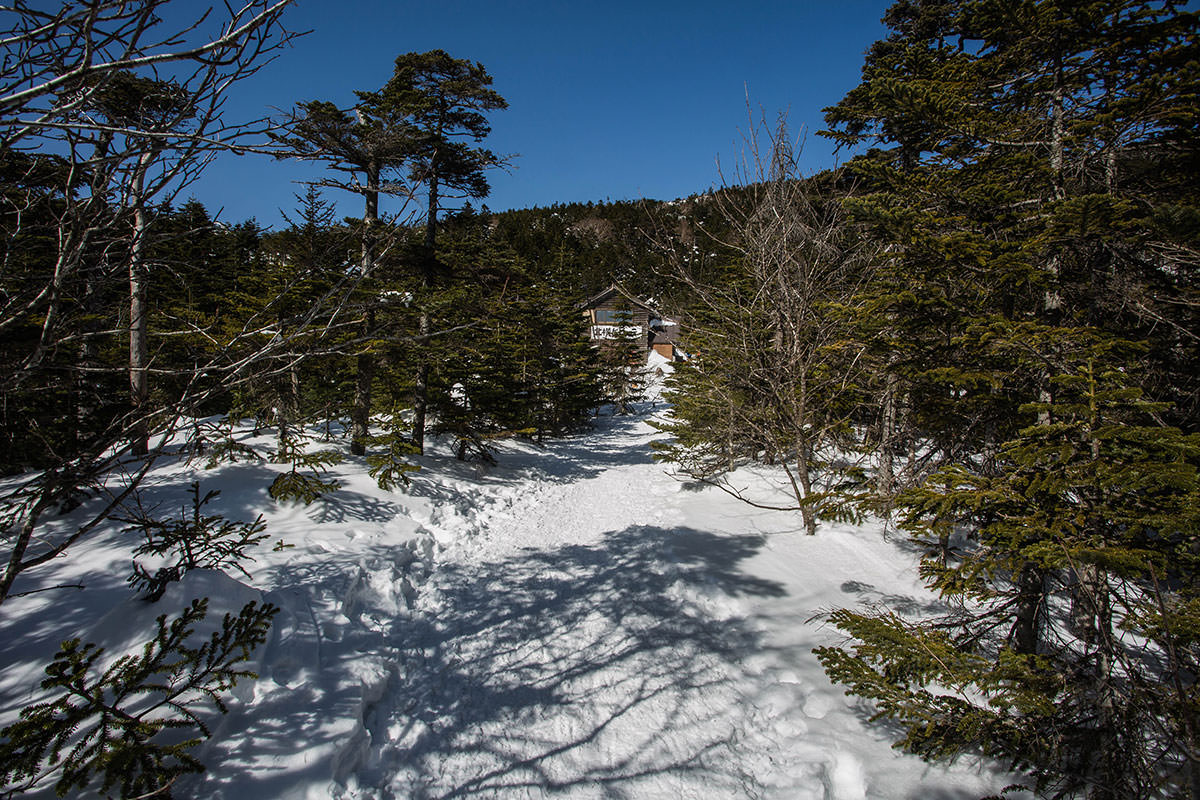 北横岳 蓼科山 縦走 3月 500mの高低差を登り返す残雪の北八ヶ岳 登山百景