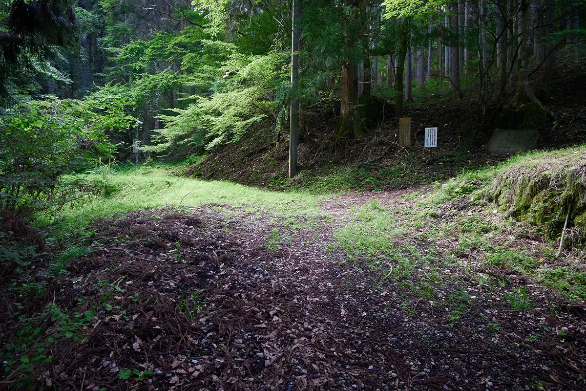 独鈷山登山 最初の分岐は左へ行く