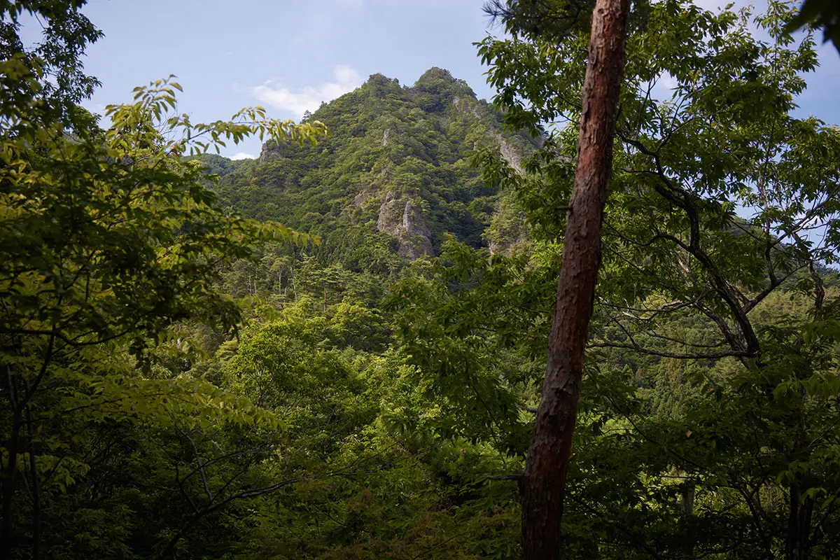 独鈷山登山 雨首が見える