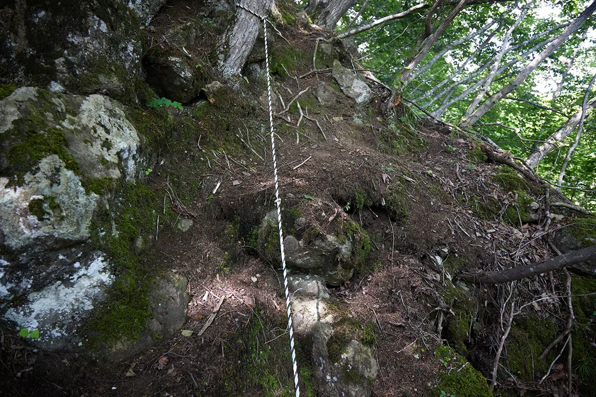 独鈷山登山 折り返す