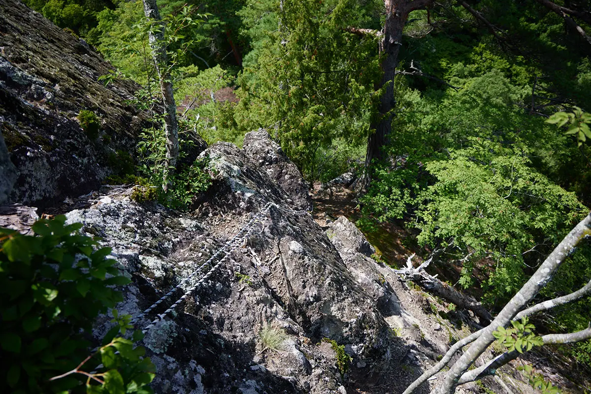 独鈷山登山 帰望峰を下りる