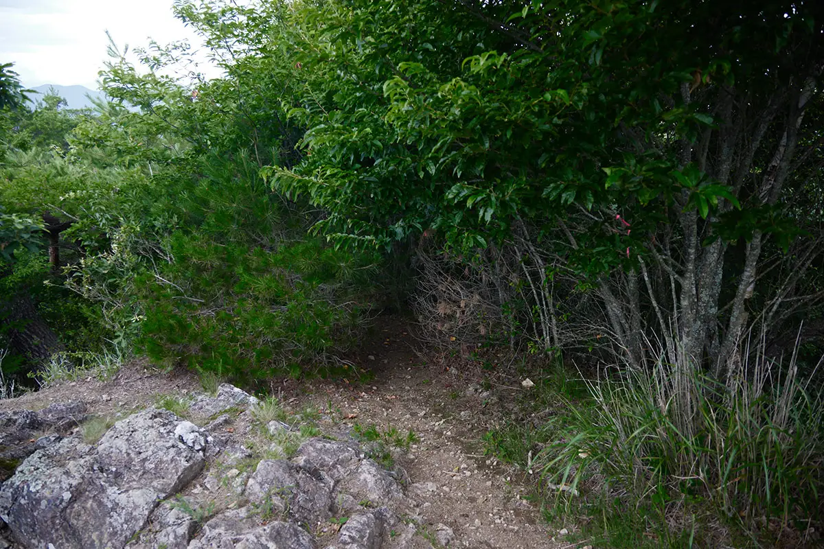 独鈷山登山 西前山へ向かって下りる