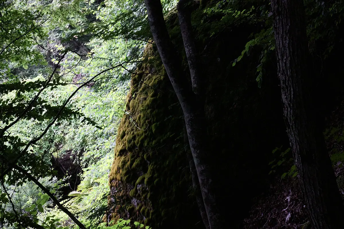 独鈷山登山 巨石が目につく
