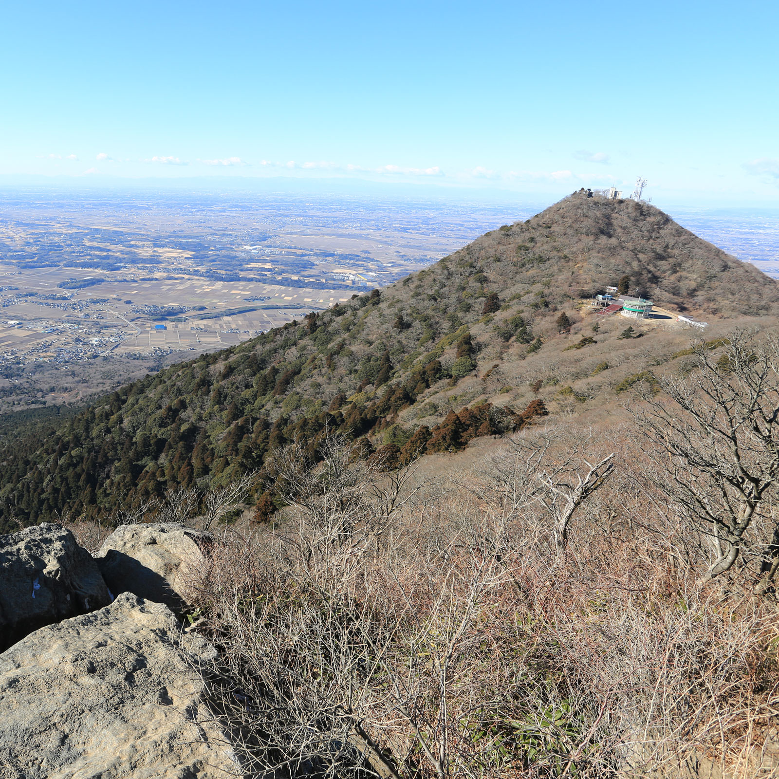 筑波山 冬季登山 御幸ヶ原 1月 冬の筑波山へ登る 積雪少なめの登山 登山百景