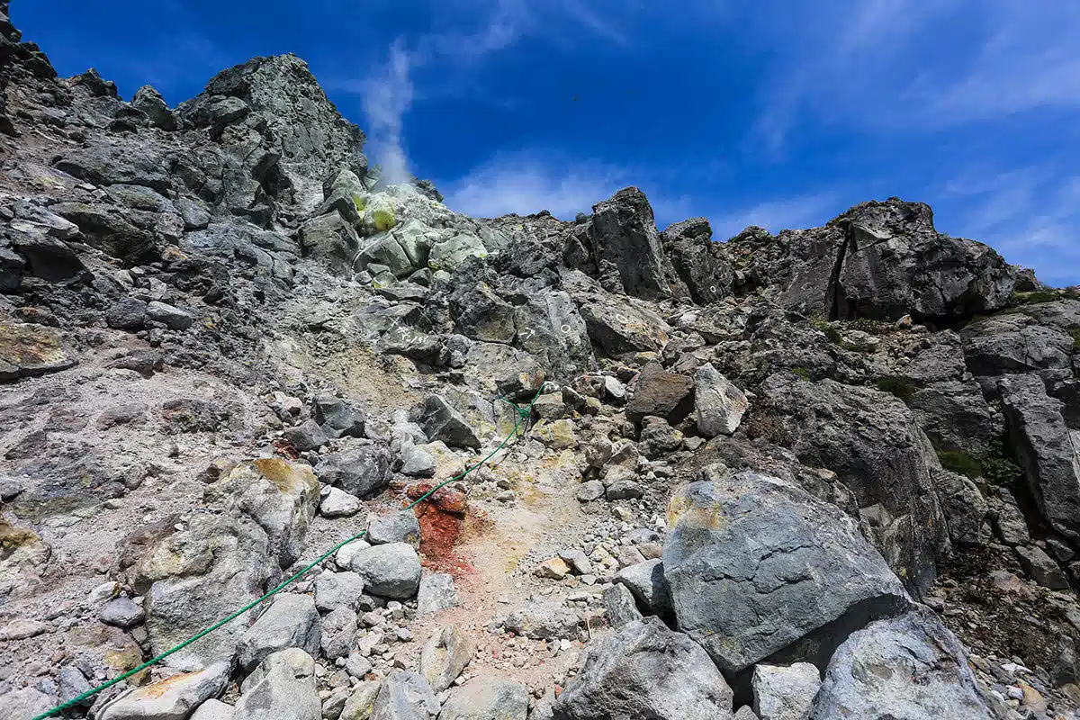 焼岳登山 焼岳-ここの登り下りに注意